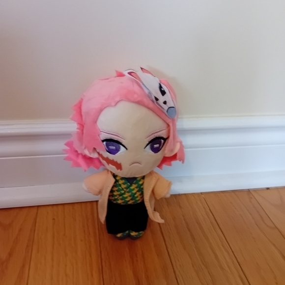 Demon  Slayer Anime Sabito W/ Fox Mask Plushie Stuffed Toy - Picture 4 of 5